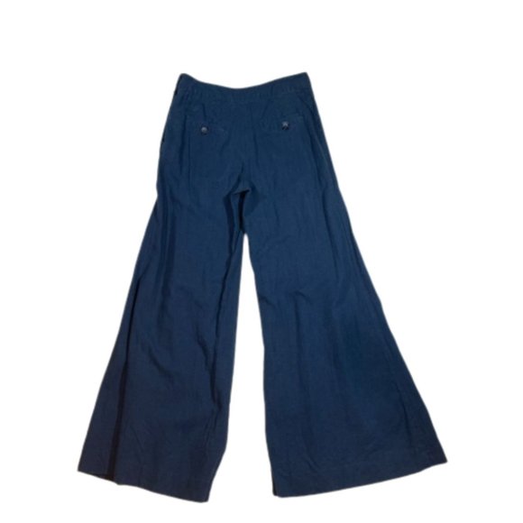Anthropologie ELEVENSES wide leg linen blend pants size 0 - Picture 2 of 10